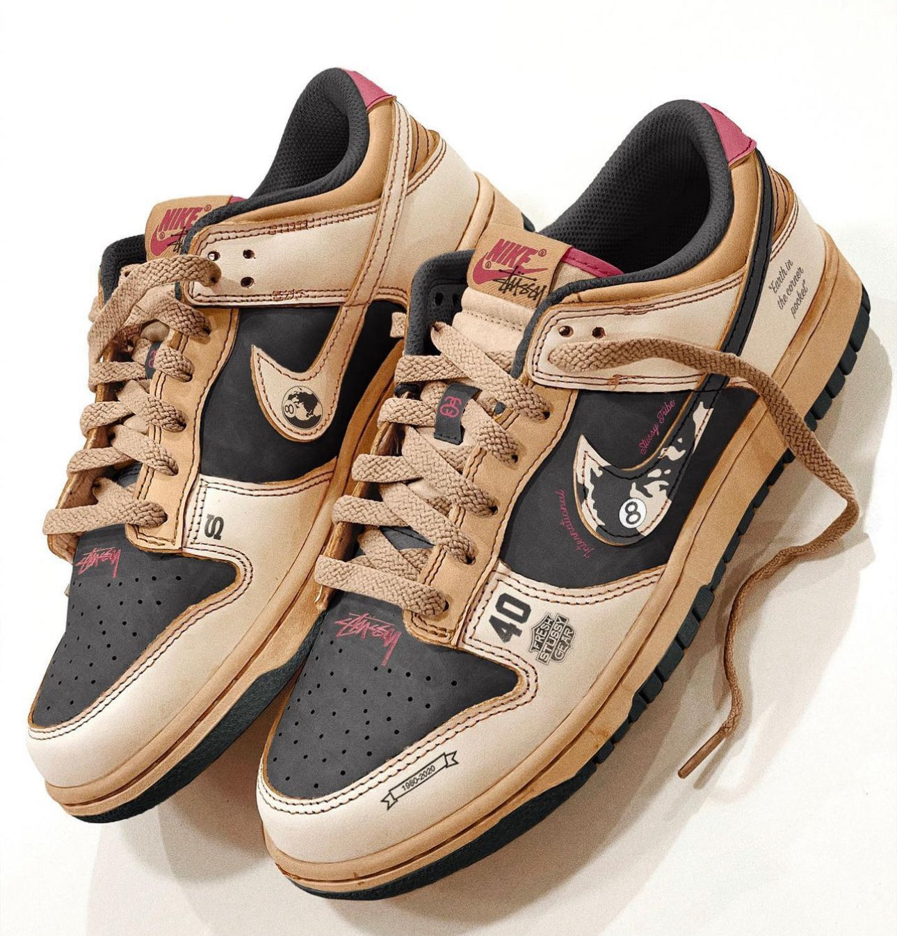 Nike Dunk Low x Stussy 8ball Custom RP JWCKICKS