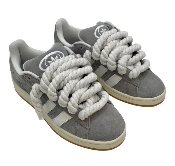 Custom Adidas Campus Rope Lace Grey