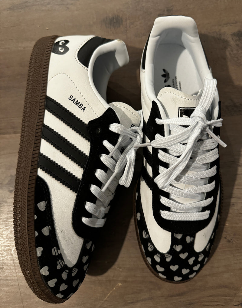 Custom Adidas Samba x CDG Black