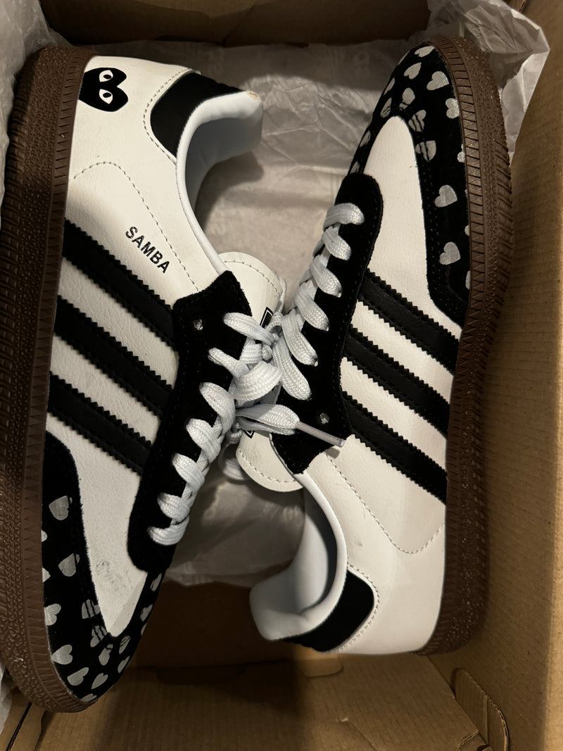 Custom Adidas Samba x CDG Black