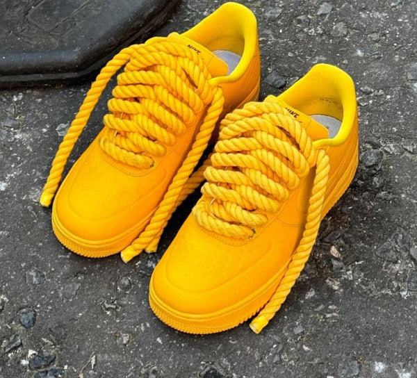 Custom Nike Air force 1 Rope Laces Yellow