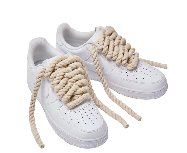 Custom Nike Air force 1 White Rope Laces