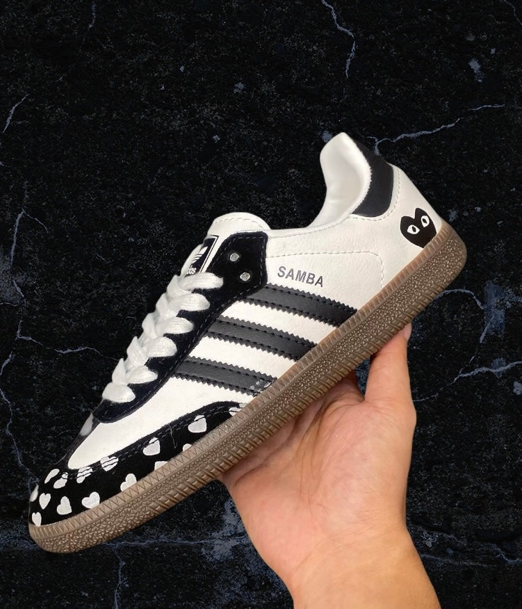 Custom Adidas Samba x CDG Black